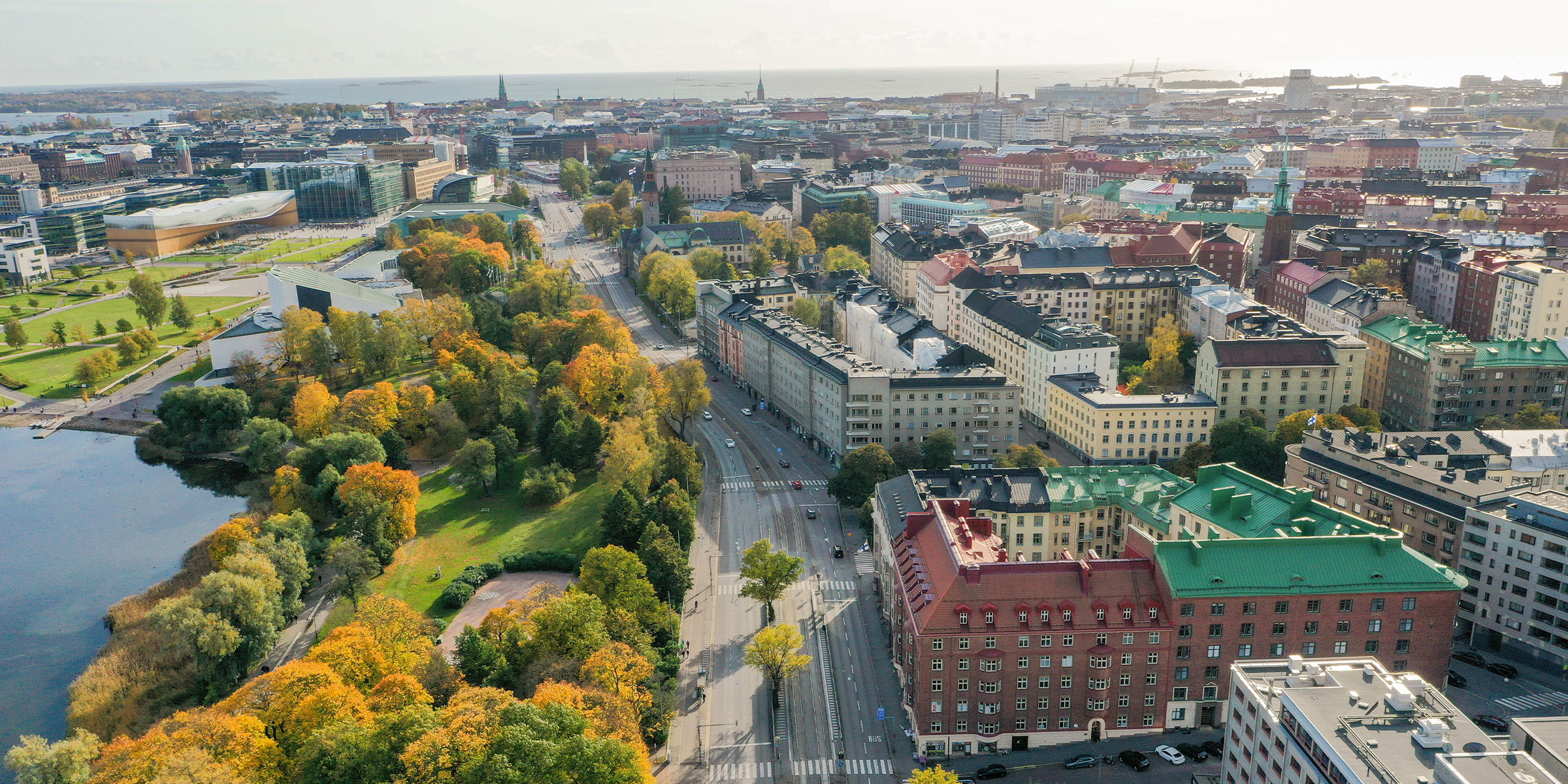 Ilmakuva Helsingistä.