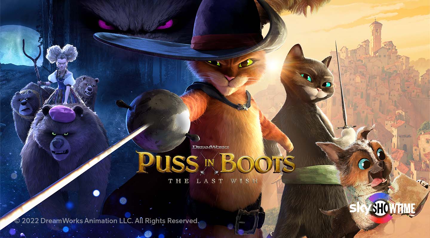 Puss in Boots: The Last Wish SkyShowtime-suoratoistopalvelussa
