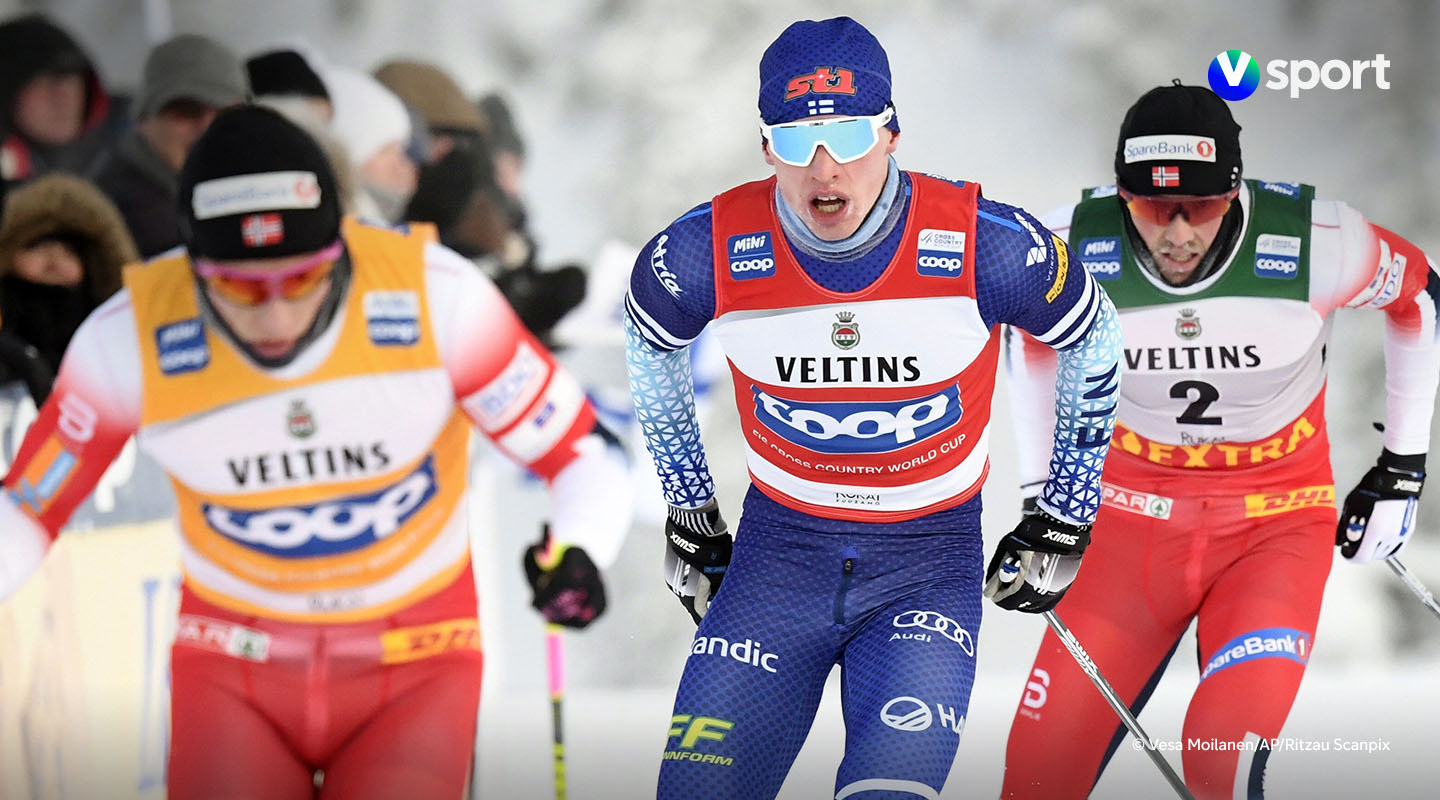 Maastohiihtoa V sport -kanavilla
