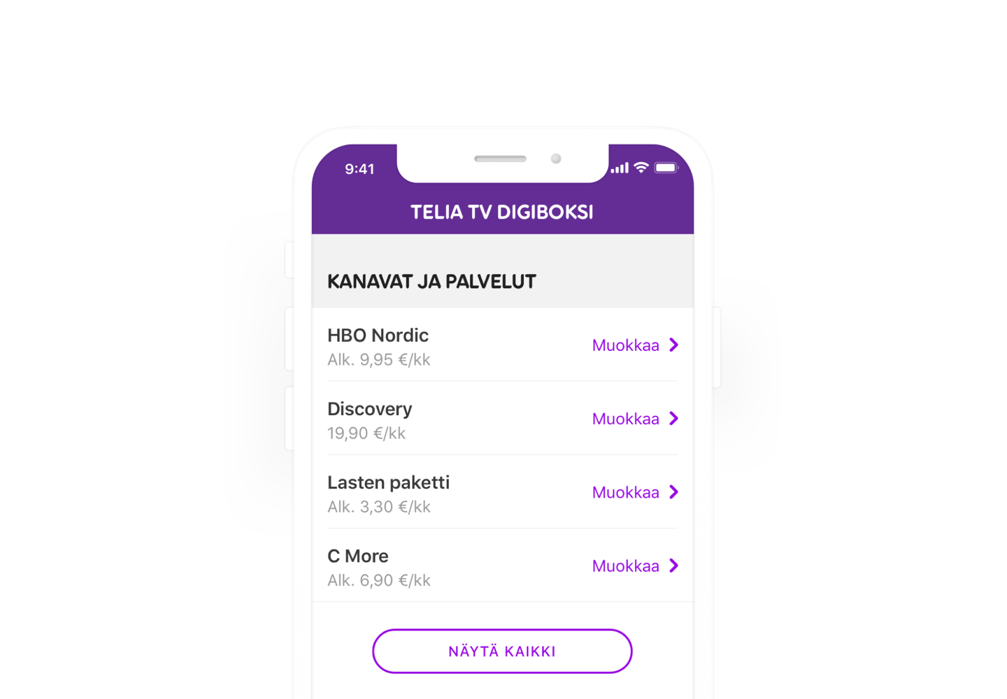 Minun Telia - kanavat ja palvelut