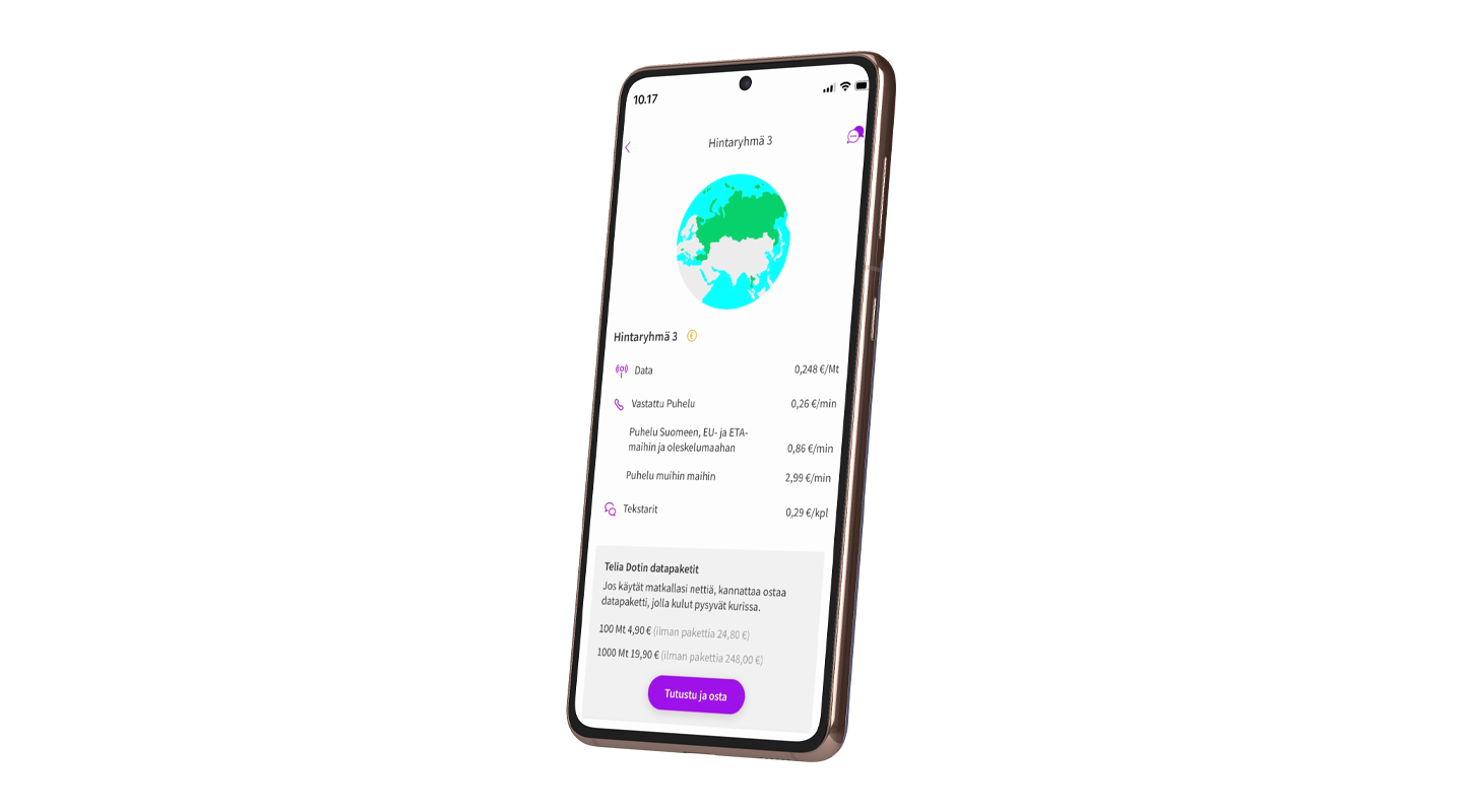 Mobiilidata ulkomailla - Matkalla - Telia