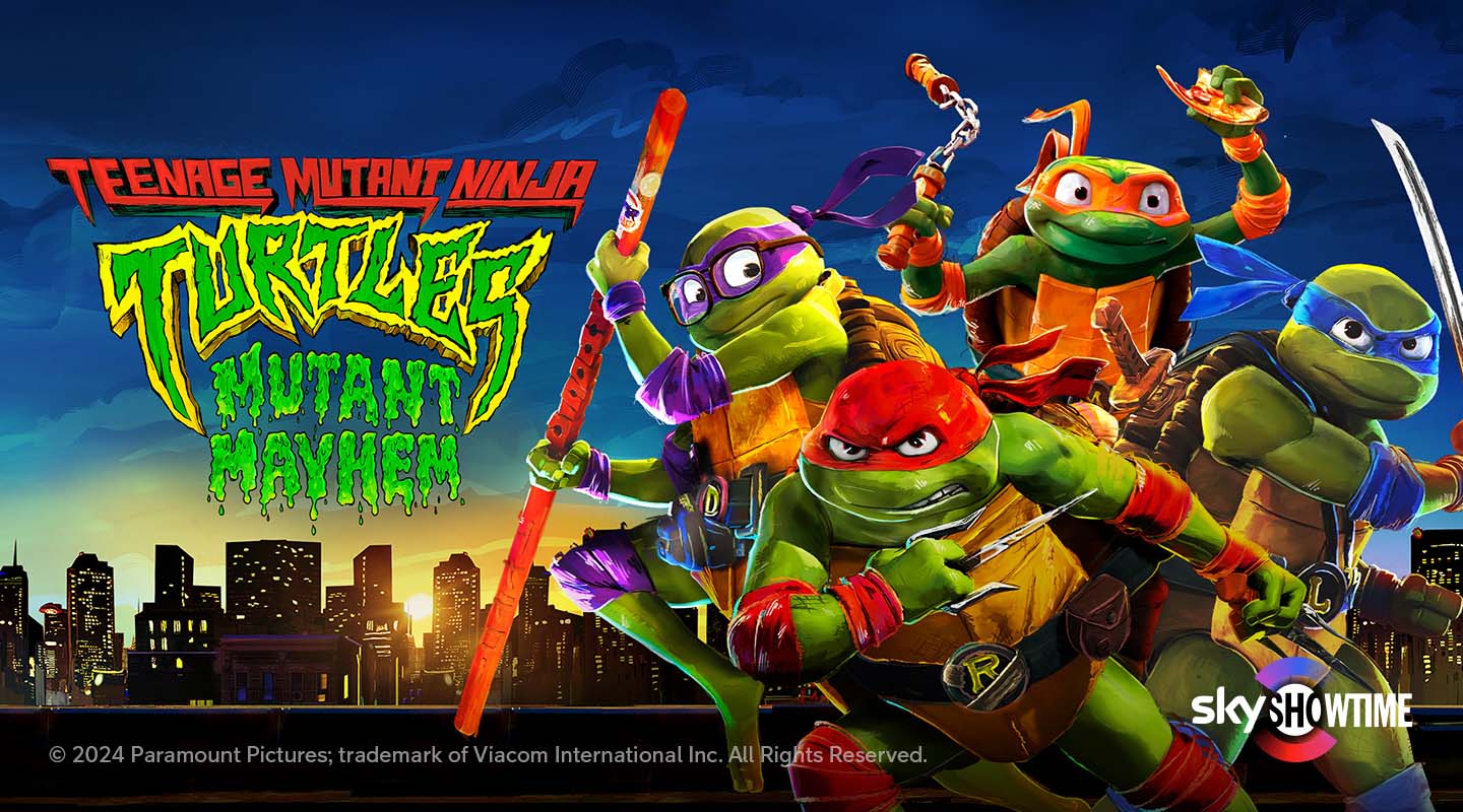 Teenage Mutant Ninja Turtles: Mutant Mayhem SkyShowtime-suoratoistopalvelussa