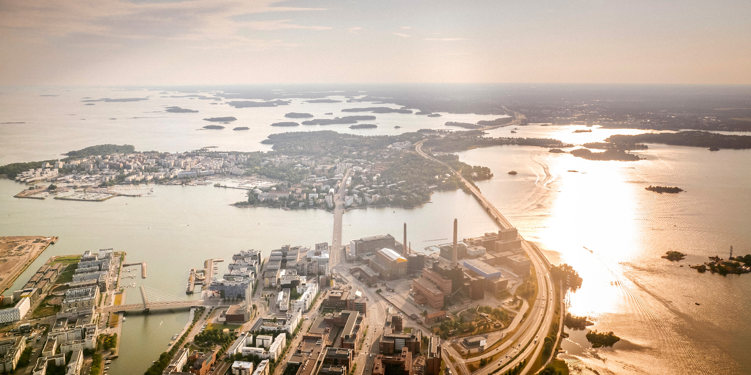 Ilmakuva Helsingistä.