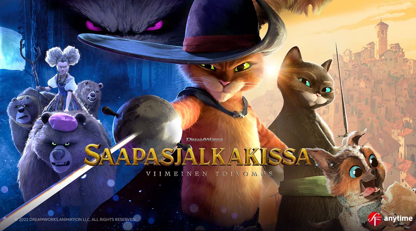 Saapasjalkakissa: Viimeinen toivomus Telia TV Vuokraamossa
