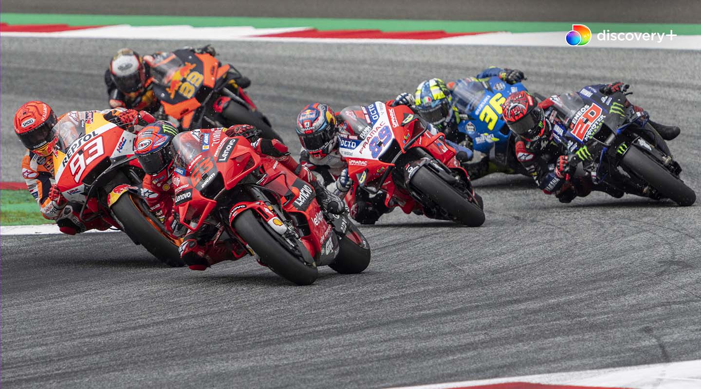 Moto GP discovery+-suoratoistopalvelussa