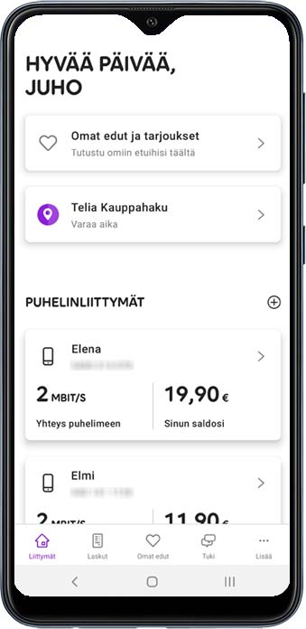 Minun Telia -sovellus | Asiakastuki | Telia