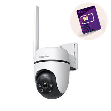 TP Link Tapo C501GW-4G -valvontakamera  ja SIM-kortti
