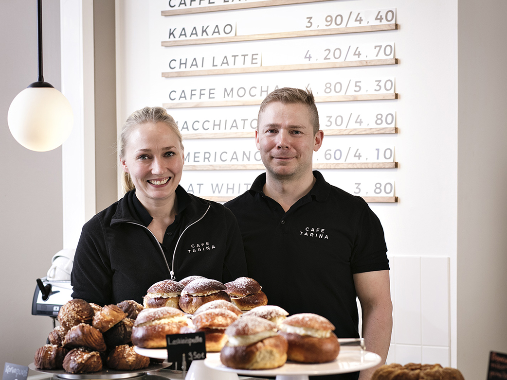 Essi ja Tommi Rautiainen Cafe Tarina Telia Talous